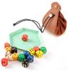 ANATTASOUL 2 styles, each 1pc Dice Bag Vintage Medieval Lea-ther Drawstring Pouch Portable Coin Purse Rivets Belt Pouch Chess Card Jewelry Dice Storage Bag view 4