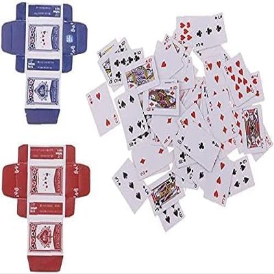 1 Set Mini Fashion Miniature Playing Cards Dolls Poker Dolls Decoration Dollhouse Accessories Decoration for Doll Accessories Scale Dollhouse Play Sets Girl Mini Party Card Games
