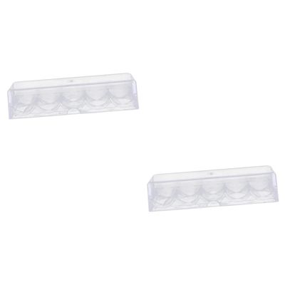 JOINPAYA 2pcs Transparent Poker Chip Organizer Storage Box for Game Chips Compact Design Snap Closure for Easy Access for Tidy Desktops and Home Use