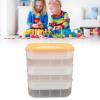 ANGGREK Stackable Blocks Organizer Bin, Blocks Storage Container Box Cultivate Sorting Habits for Home (Yellow) view 2