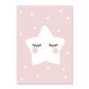 3 Pink Bedroom Poster Moon Stars Love Quote 30 x 40 cm Canvas Children's Room Wall Decoration Pink and White Deco Baby Girl Room without Frame view 4