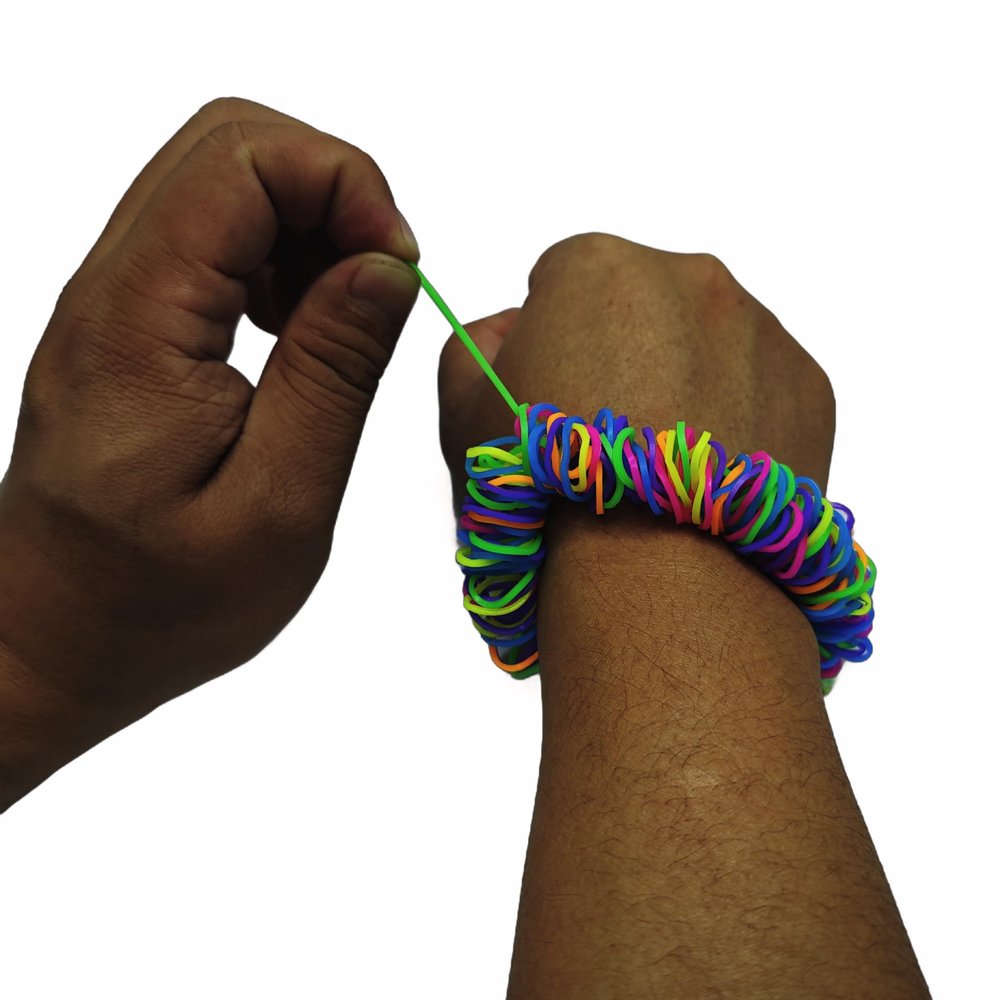 3 Pack Skin Picking Fidget Bracelet Stretchy Loom Picking Fidget Skin Picking Fidget Toys Anxiety Relief Therapy for Trichotillomania