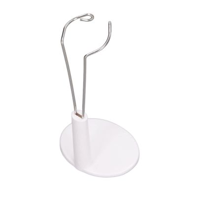 ANGGREK Stainless Steel Doll Stand, Space Saving Doll Stand Simple 12 Inch Tall Doll White Lightweight for Doll Shop for Kid