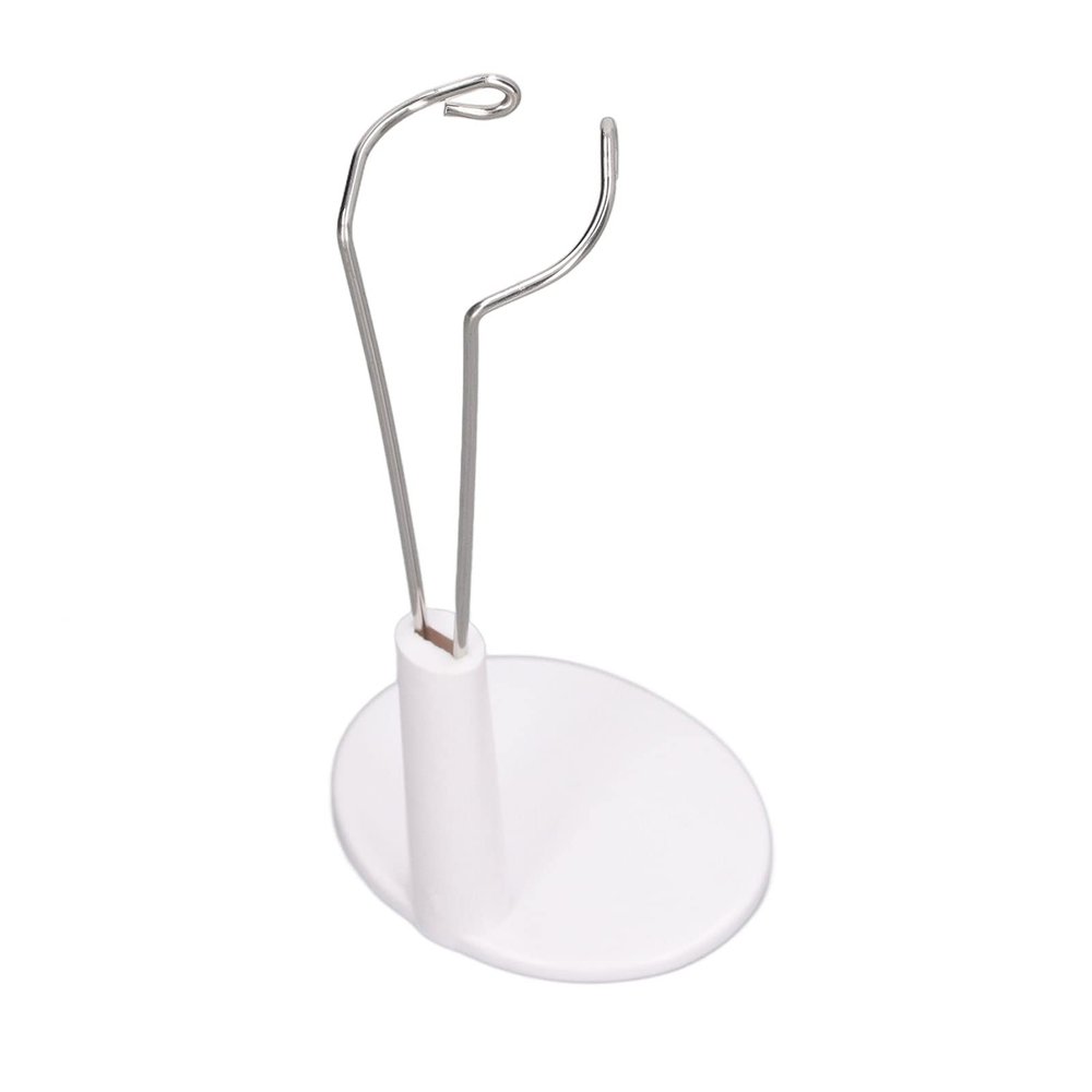 ANGGREK Stainless Steel Doll Stand, Space Saving Doll Stand Simple 12 Inch Tall Doll White Lightweight for Doll Shop for Kid