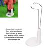 ANGGREK Stainless Steel Doll Stand, Space Saving Doll Stand Simple 12 Inch Tall Doll White Lightweight for Doll Shop for Kid view 2