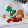 Wooden Dino World Toy Set for Kids Dinosaur Toy Baby Boy Gift Personalized Sensory Toys for Toddlers Pretend Play Set Nursery Decor Baby view 3