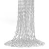 12 PCS Bead Necklaces, Silver Mardi Gras Beads, Metallic Plastic Beaded Necklaces, 32" Parade Throws Set Party Supplies Party Accessories Decor for New Year Christmas Carnival Bridal Pirate Birthday view 1