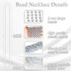 12 PCS Bead Necklaces, Silver Mardi Gras Beads, Metallic Plastic Beaded Necklaces, 32" Parade Throws Set Party Supplies Party Accessories Decor for New Year Christmas Carnival Bridal Pirate Birthday view 2