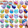 24 Pack Pop Fidget Toys Bulk 3D Stress Ball Toy, Party Favors for Birthday, Sensory Toys Bulk Squeeze Toys, Stress Relief, Easter Basket Stuffers, Classroom Prizes Stocking Stuffers for Adults Toddler view 1