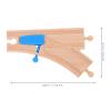 Wooden Train Track, 2pcs Wooden Railway Intersections Switch Track Accessories Toy Train Set Turntable Rail Station Accessory Educational Fun for Kids view 3