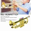 Gold Kid Saxophone Trumpet Toy, 4 Colored Keys Interesting Educational Musical Instruments Children Trumpet Toy view 4