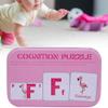 Educational Cognitive Learning Card Toy with Storage Box for Kids (Pink 56 Animal Cards) view 2