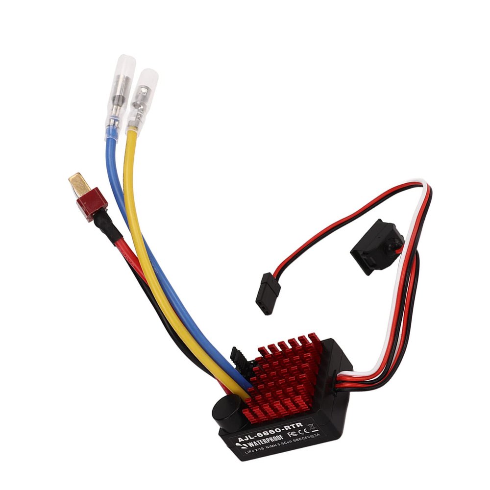 60A Electronic Speed Controller with Brushed ESC for RC Car Boat for 540 550 750 Motor