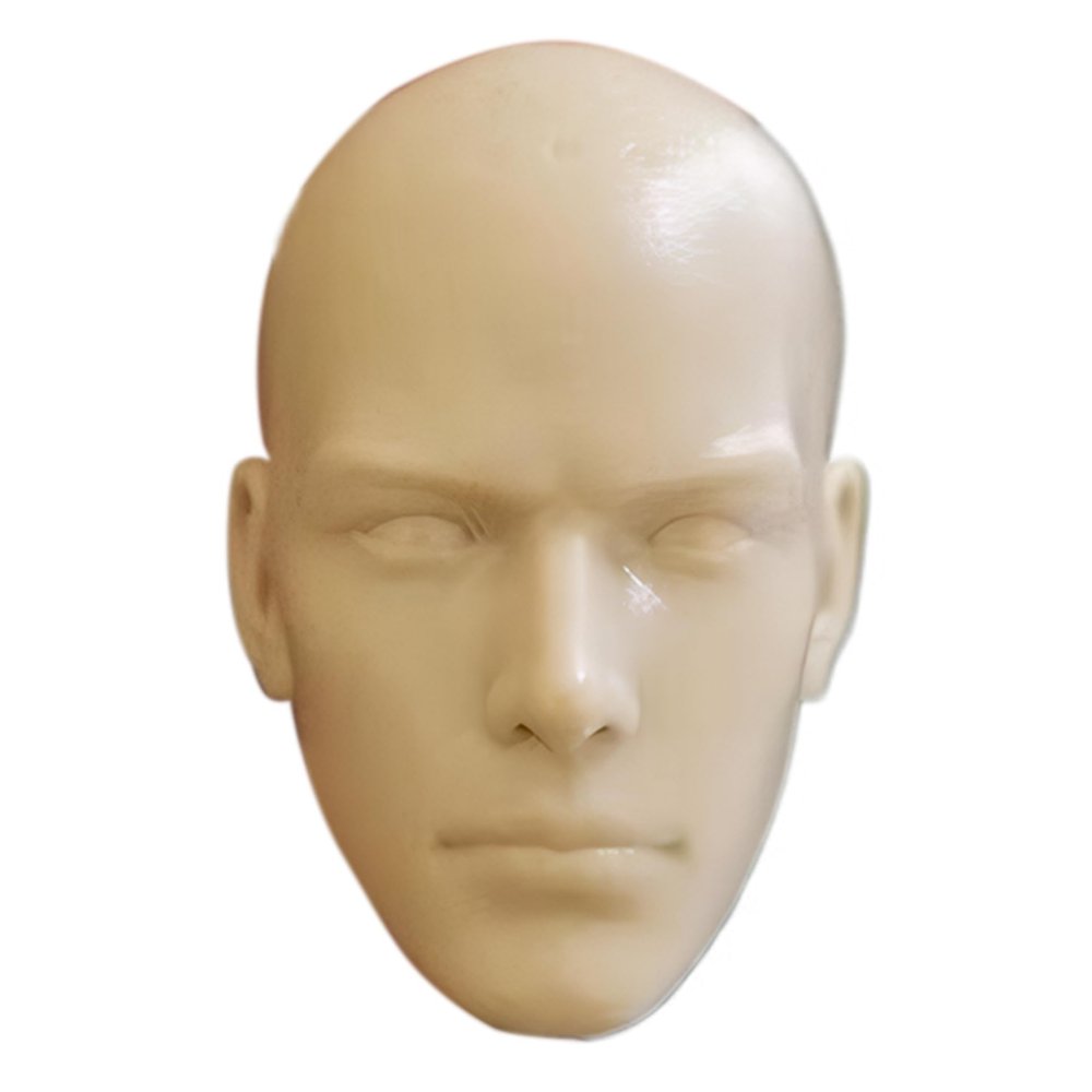 1/6 Scale Head Plastic Head Sculpture European Beauty Soldier Head Carving Model Miniature Action Figures for Colouring, Painting, Drawing and Sketching Head Sculpture 1/6 Scale Accessories Makeup Do