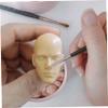 1/6 Scale Head Plastic Head Sculpture European Beauty Soldier Head Carving Model Miniature Action Figures for Colouring, Painting, Drawing and Sketching Head Sculpture 1/6 Scale Accessories Makeup Do view 4