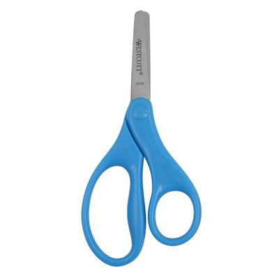 Westcott 5" Blunt-Tip Scissors for Kids Ages 4-7 - Durable School or Craft Scissors in Assorted Colors Red or Blue