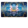 3 Card Spread Tarot Mat for Beginners and Experts, 8 Printed Layouts for Reading, Divination Cloth, Large Size Protective Desk or Table Pad for Readings (Celestial-Garden-in-Blue) view 1