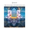 3 Card Spread Tarot Mat for Beginners and Experts, 8 Printed Layouts for Reading, Divination Cloth, Large Size Protective Desk or Table Pad for Readings (Celestial-Garden-in-Blue) view 2