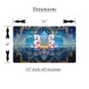 3 Card Spread Tarot Mat for Beginners and Experts, 8 Printed Layouts for Reading, Divination Cloth, Large Size Protective Desk or Table Pad for Readings (Celestial-Garden-in-Blue) view 3