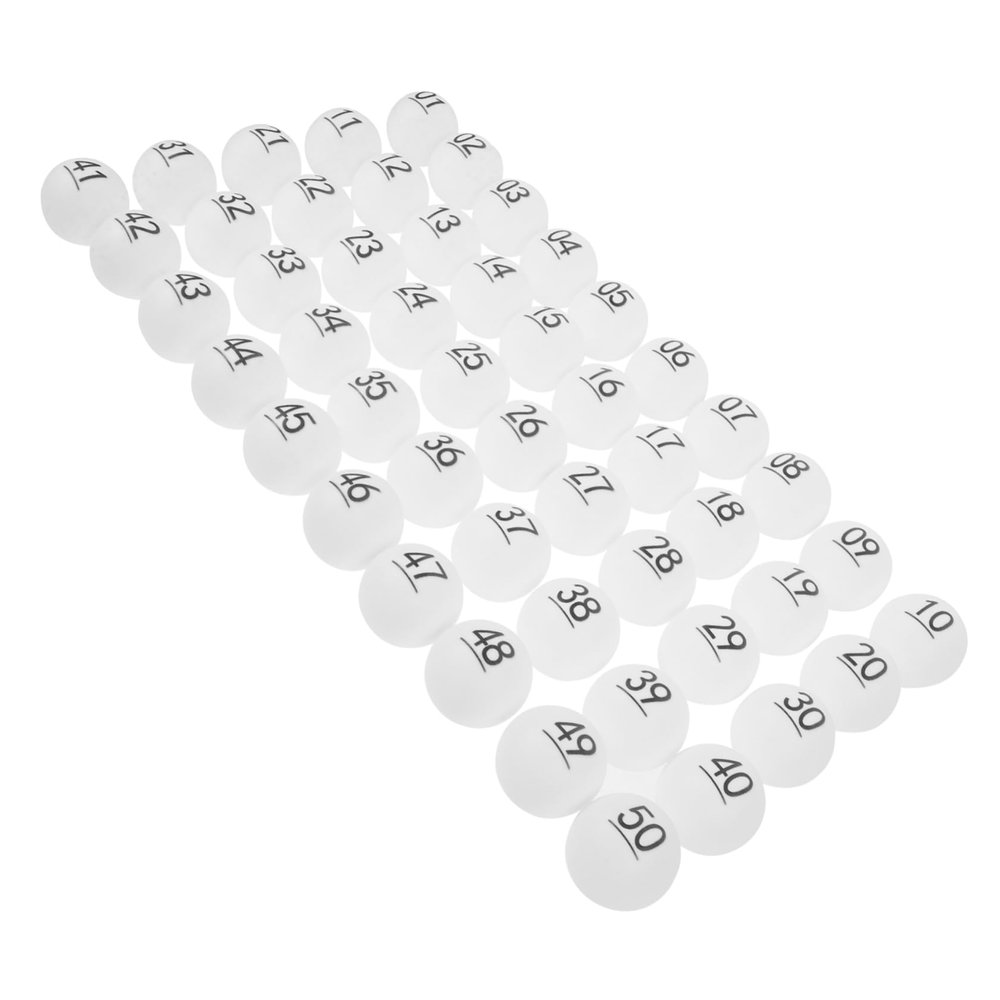 OKUMEYR 50pcs Raffle Balls for Lottery Games Seamless Party Draw Balls for Events Home Entertainment Creative Activities White
