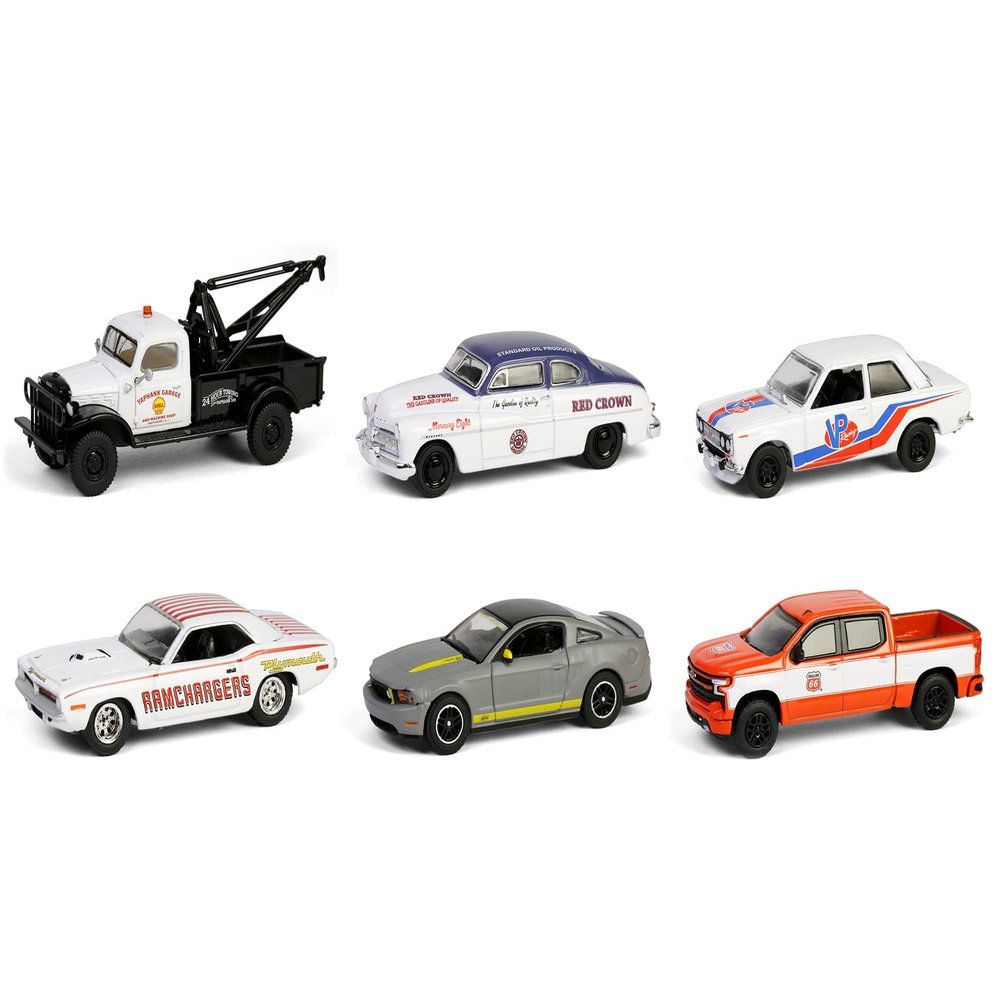 Running on Empty 6 Piece Set Series 17 1/64 Diecast Model Cars by Greenlight 41170SET