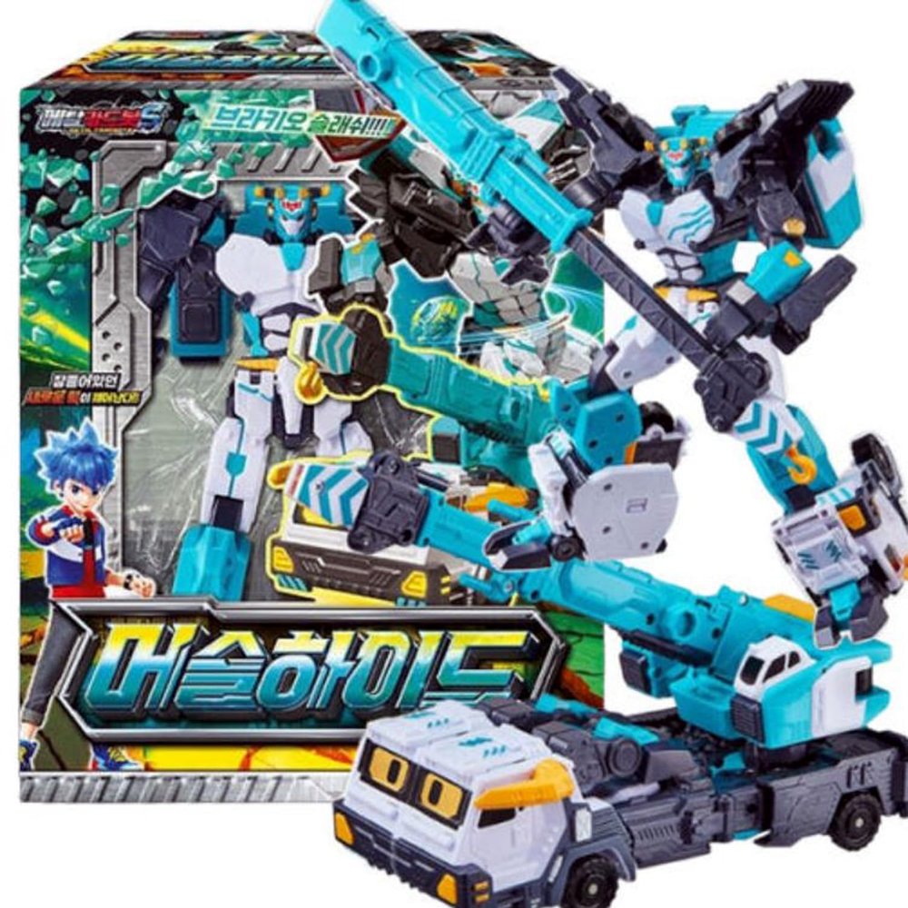 Metal Cardbot S Crane Trailer Transforming Robots Cars Toy (Musclehyde Crane)