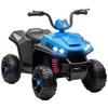 Qaba 12V Kids ATV, Battery Powered Ride on Four Wheeler with Spring Suspension, Forward & Reverse, LED Lights, Music, MP3, Kids Electric Car for Boys Girls, Blue view 1
