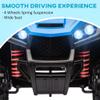 Qaba 12V Kids ATV, Battery Powered Ride on Four Wheeler with Spring Suspension, Forward & Reverse, LED Lights, Music, MP3, Kids Electric Car for Boys Girls, Blue view 3