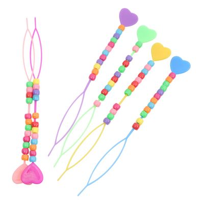 LALADEFIEE 12pcs Pull Hair Needle for Boys and Girls Portable Hair Braid Tool Beads for Dance and Parties Random