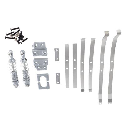 FytStycale Spare Parts for RC Car Model, Metal Rear Axle Spring Fixing for 1/12 Crawler, Silvery