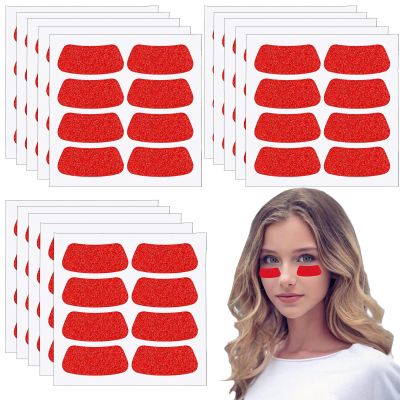 120 PCS Football Eye Black Stickers for Kids Breathable Eye Strips Football Eye Stickers Adhesive Softball Eyeblack Sticker for Baseball, Softball Sports Occasion (Red)