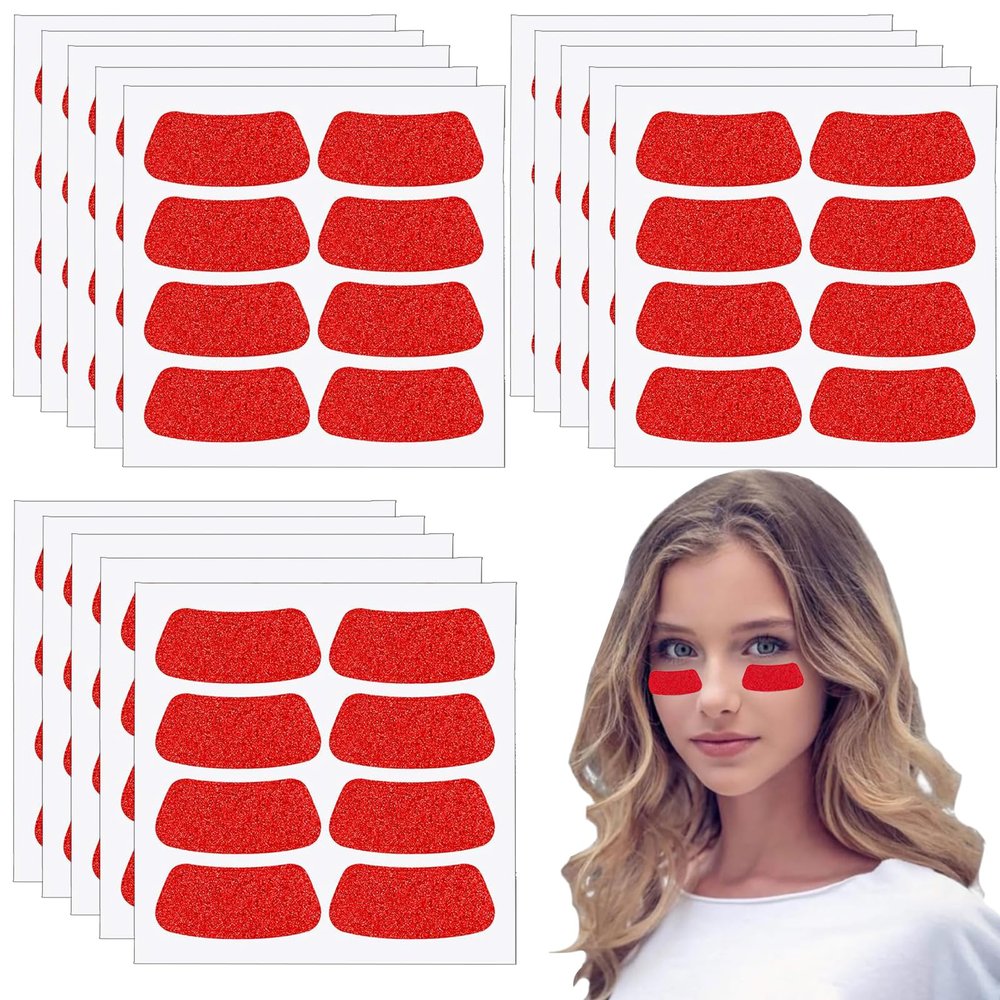 120 PCS Football Eye Black Stickers for Kids Breathable Eye Strips Football Eye Stickers Adhesive Softball Eyeblack Sticker for Baseball, Softball Sports Occasion (Red)