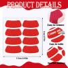 120 PCS Football Eye Black Stickers for Kids Breathable Eye Strips Football Eye Stickers Adhesive Softball Eyeblack Sticker for Baseball, Softball Sports Occasion (Red) view 2