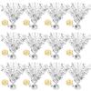 12 Pack Metallic Foil Spray Centerpiece Star Table Decoration Burst Table Centerpieces for Birthday Graduation Wedding Anniversary Holiday Party Supplies Decor, Silver view 1