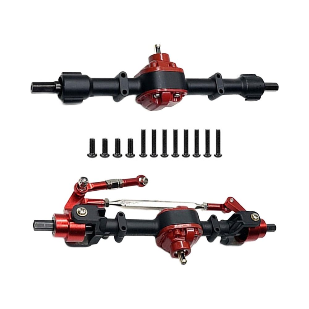 1/12 Front and Rear Axle Set Accessory Durable Spare Part RC Car Axles for MN78 D90 D91 99S RC DIY Accs Model Truck Vehicles(Black)