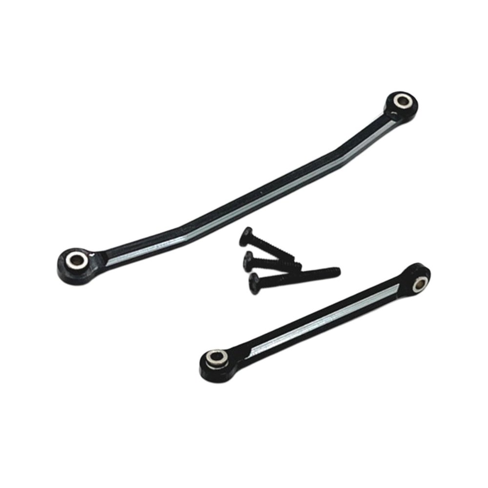 1/24 Scale Steering Rod with Screws Sturdy for Fcx24 RC Vehicle Repair Parts Accs(Black)