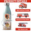 100Pcs Fire Truck Stickers, 2.4'' Waterproof Firefighter Stickers for Kids, Cute Vinyl Fire Helmet Reward Sticker Fire Safety Decals, Firetruck Stickers for Scrapbooking Water Bottle Skateboard Decor view 3