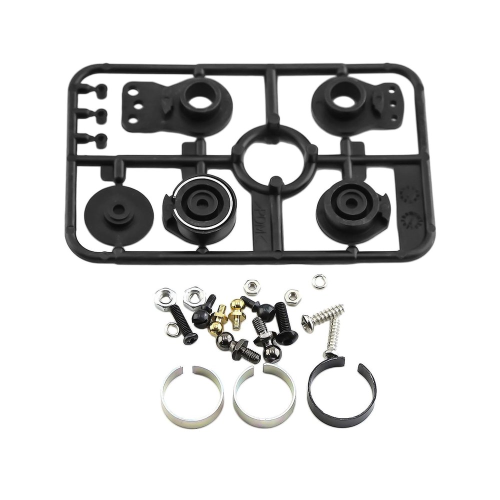 Servo Arm Compact Portable with Screws Parts Accessory Steering Arm for 1:10 Scale Model Toy Car RC Cars Truck Modification(Black)