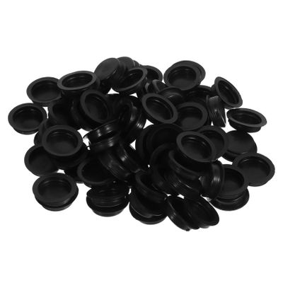 CIYODO 50pcs Piggy Bank Bottom Covers Black Stoppers for Money Saving Jar Easy to Install Multi-Purpose Plug Caps for Efficient Savings