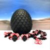 2pcs 3D Printed Dragon with Dragon Egg, Articulated Mother and Child Black and Red Mushroom Dragons, Fidget ADHD Toy Gift for Mom MCD038-006-BR view 1