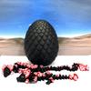 2pcs 3D Printed Dragon with Dragon Egg, Articulated Mother and Child Black and Red Mushroom Dragons, Fidget ADHD Toy Gift for Mom MCD038-006-BR view 2