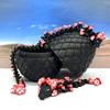 2pcs 3D Printed Dragon with Dragon Egg, Articulated Mother and Child Black and Red Mushroom Dragons, Fidget ADHD Toy Gift for Mom MCD038-006-BR view 4