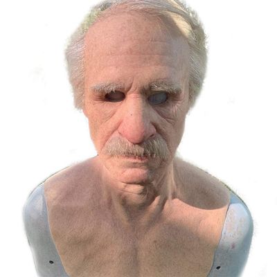 Nurnesy Festival Old Man Mask Realistic,Scary Wrinkle Latex Mask -Latex Headgear Cosplay Party Costume Mask -Soft Elder Mask (skin colour)