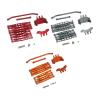 12Pcs RC Car Push Rod Upgrade Parts RC Steering Linkage Set for MN128 MN86S 1/12 Scale RC Hobby Car Vehicles Accessories(Orange) view 2