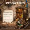 Roroom DIY Book Nook Kit, DIY Dollhouse Bookshelf Insert Decor Alley,3D Wooden Puzzle with LED Lighting Book Nook Wood Bookend Model Building (New World-SQ36) view 3