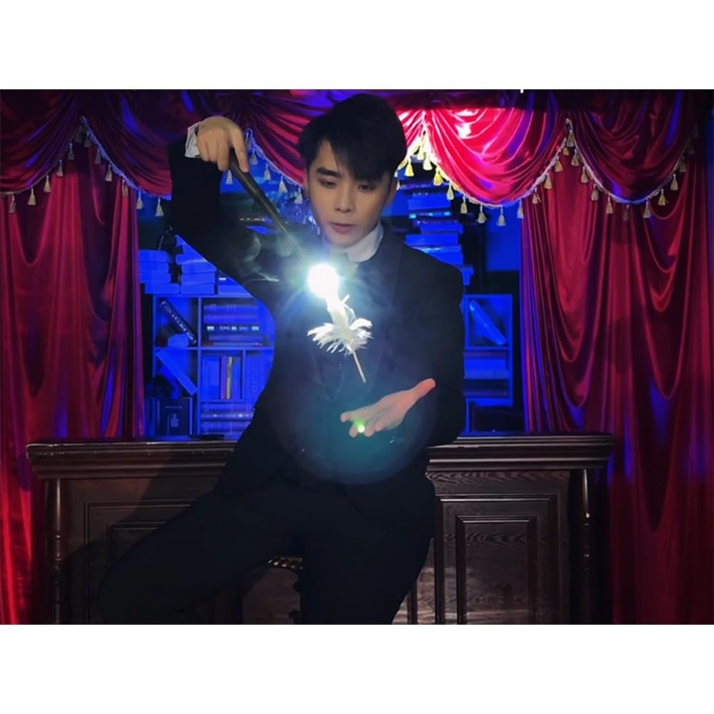 Catch The X Light Stage Magic Tricks Floating Light to Wand Magic Gimmick Mentalism Props Illusions Feather for Professional Magician Street