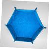 BCOATH Collapsible Dice Organizer Box in Leather Hexagon Shape Sturdy Practical view 3