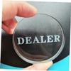WHAMVOX 3pcs Professional Compact Transparent Poker Button Game Accessory for Tournaments Events and Engraved for Readability and Convenience view 2