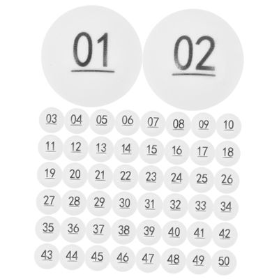 CAXUSD 50pcs Bingo Game White Balls Raffle Toy Seamless Number Balls for Lottery Game