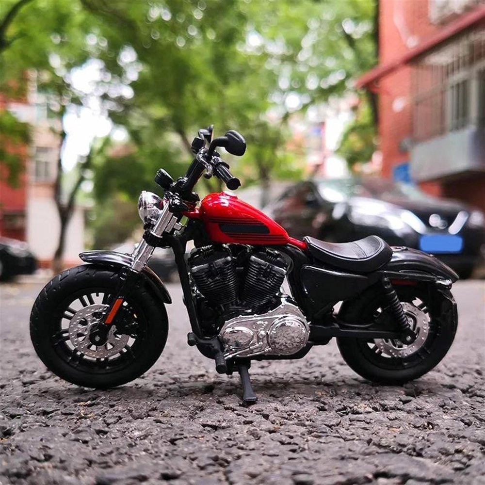 Collection 1/18 Motorcycle Simulation Diecast Model Collection Birthday Present for Harley Forty-Eight Special(with Foam Box)